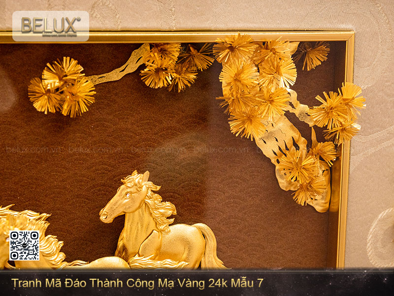 Tranh Mã Đáo Thành Công Mạ Vàng 24k Mẫu 7